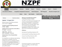 Tablet Screenshot of nzpowerlifting.co.nz